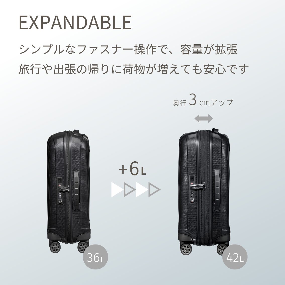 サムソナイト シーライト スピナー55 Sサイズ 機内持ち込み 超軽量スーツケース samsonite - 画像 (6)