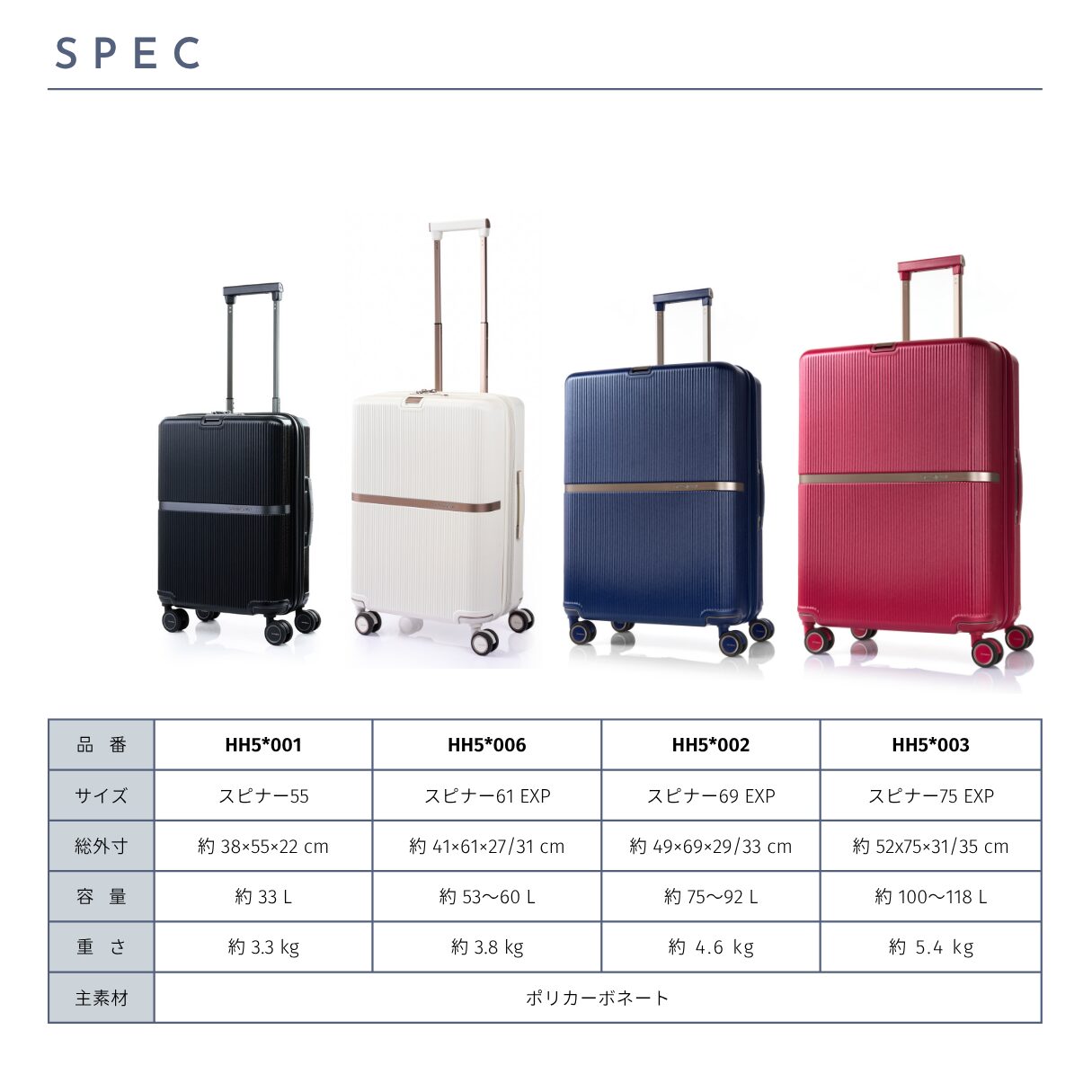 サムソナイト ミンター スピナー69 スーツケース 拡張機能付き 無料預け入れ Mサイズ samsonite - 画像 (18)